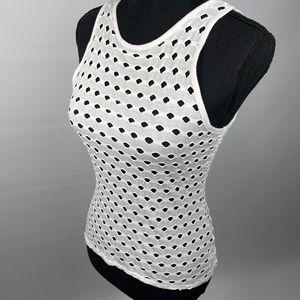 Twenty - White Sleeveless Punk Style Shirt